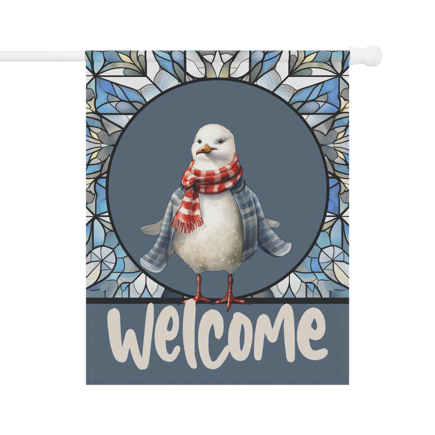 Winter Bird Welcome 2-Sided Garden & House Flag/Banner