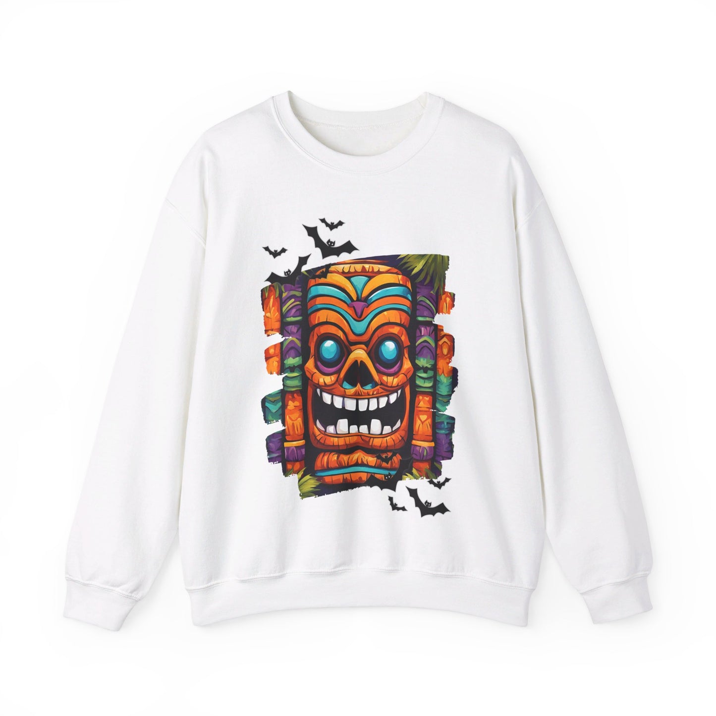 Halloween Tiki Unisex Heavy Blend™ Crewneck Sweatshirt