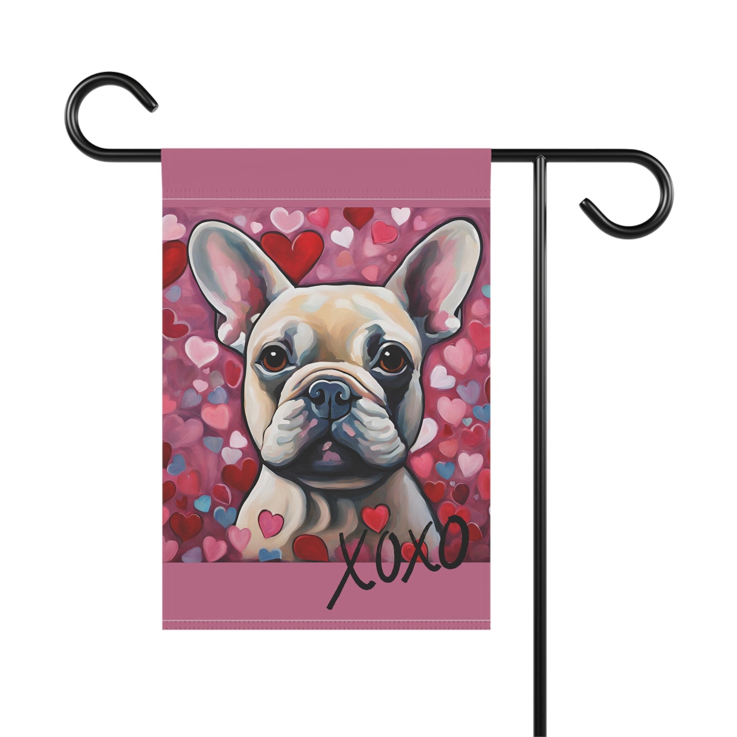 French Bulldog Valentine 2-Sided Garden & House Flag/Banner