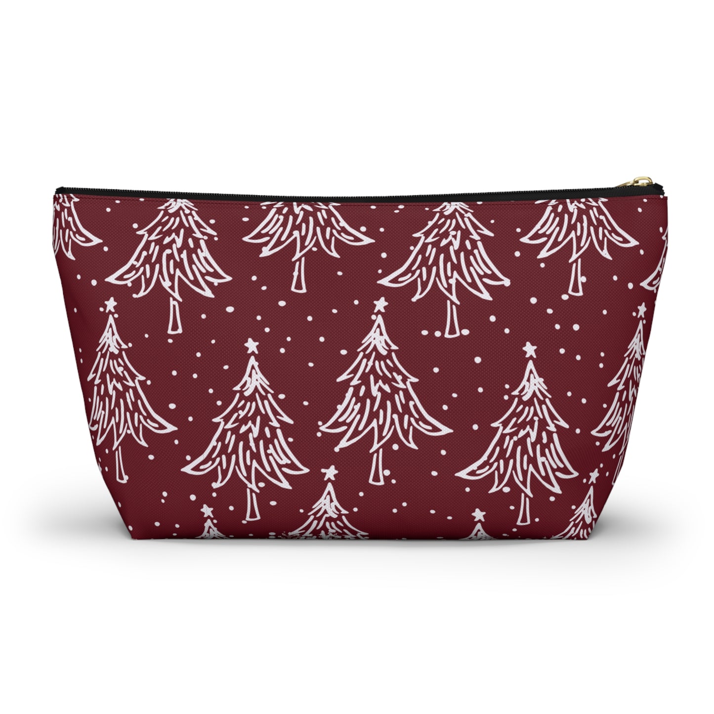 Christmas Trees for All Red Accessory Pouch w T-bottom