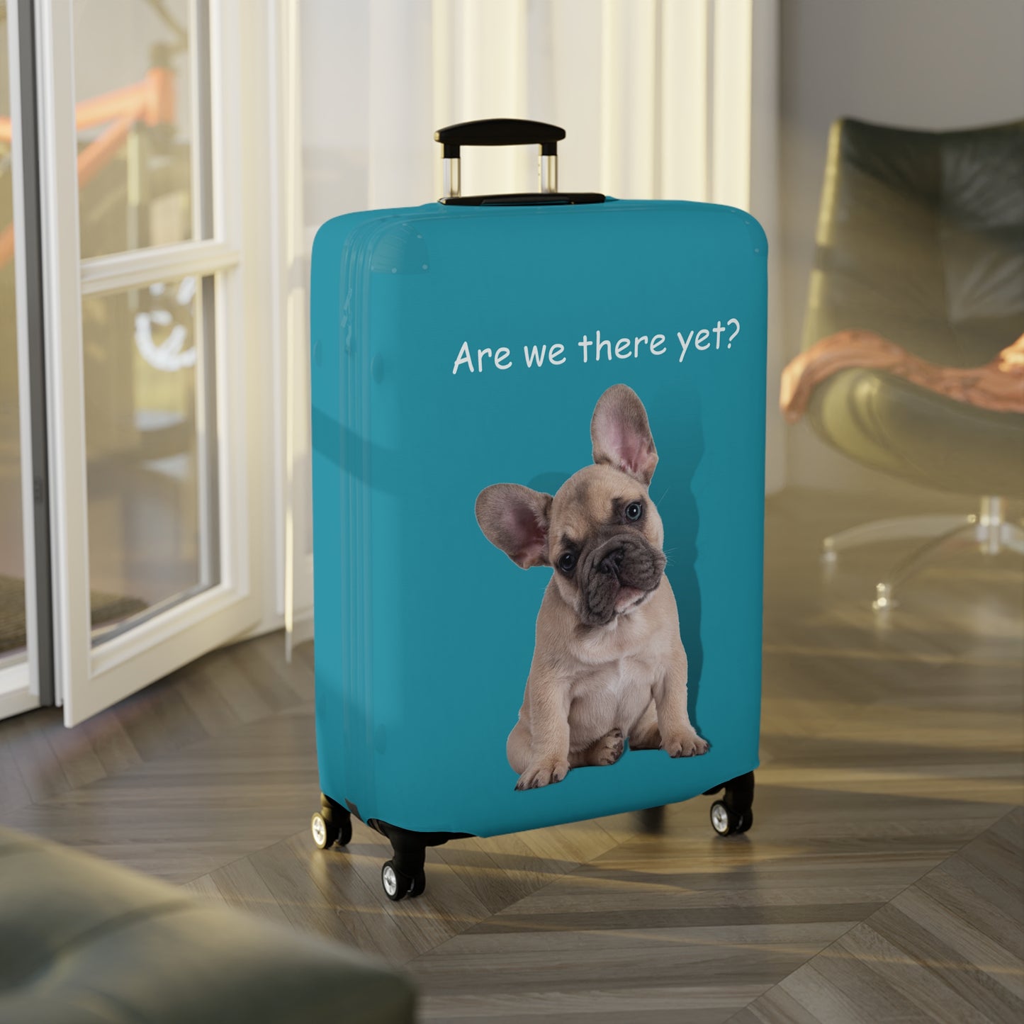 French Bulldog Are We There Yet Luggage Cover