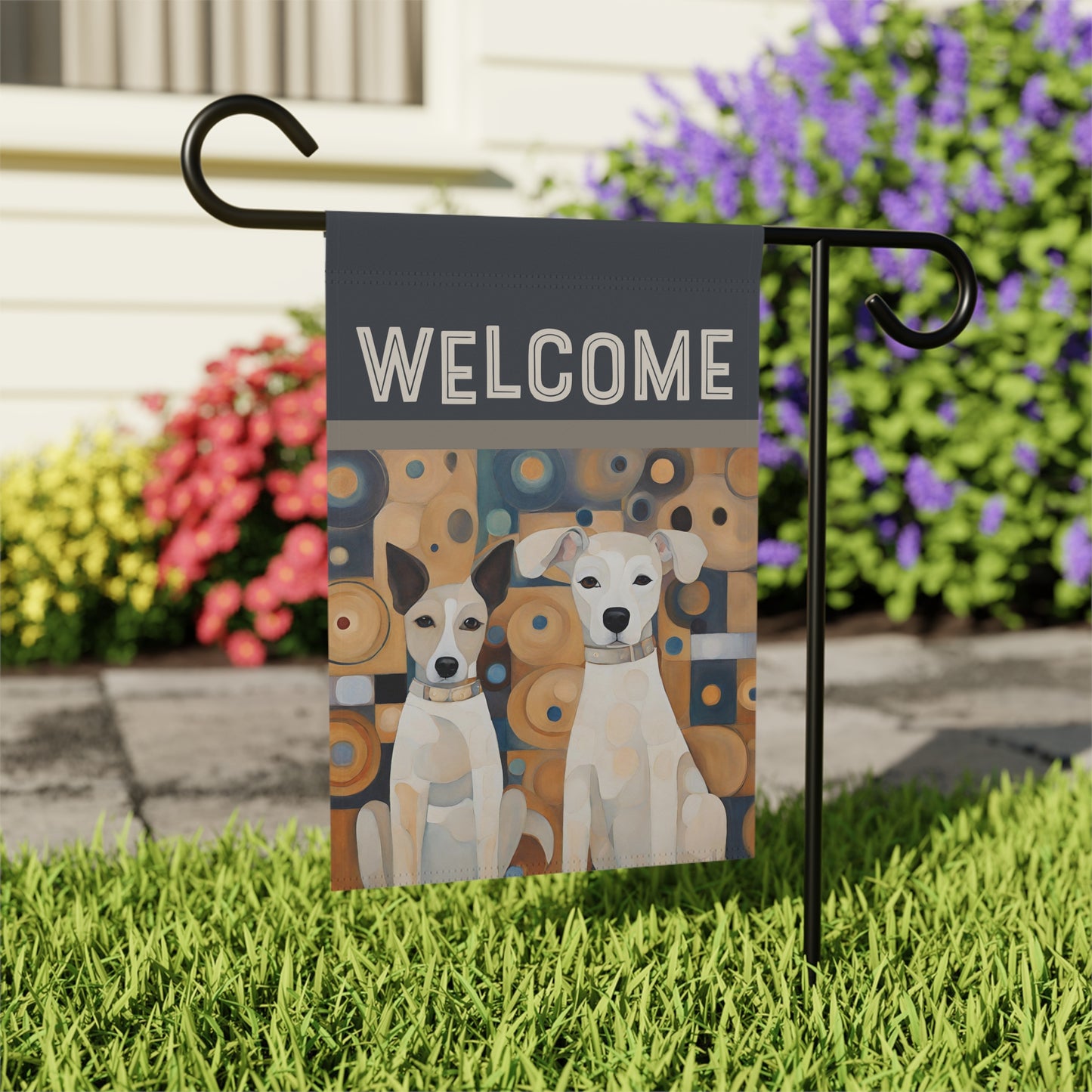 Canine Kids Welcome 2-Sided Garden & House Flag/Banner