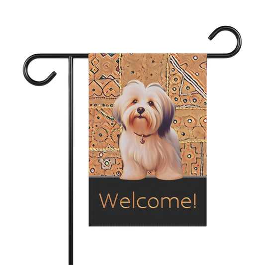 Havanese Welcome 2-Sided Garden & House Flag/Banner