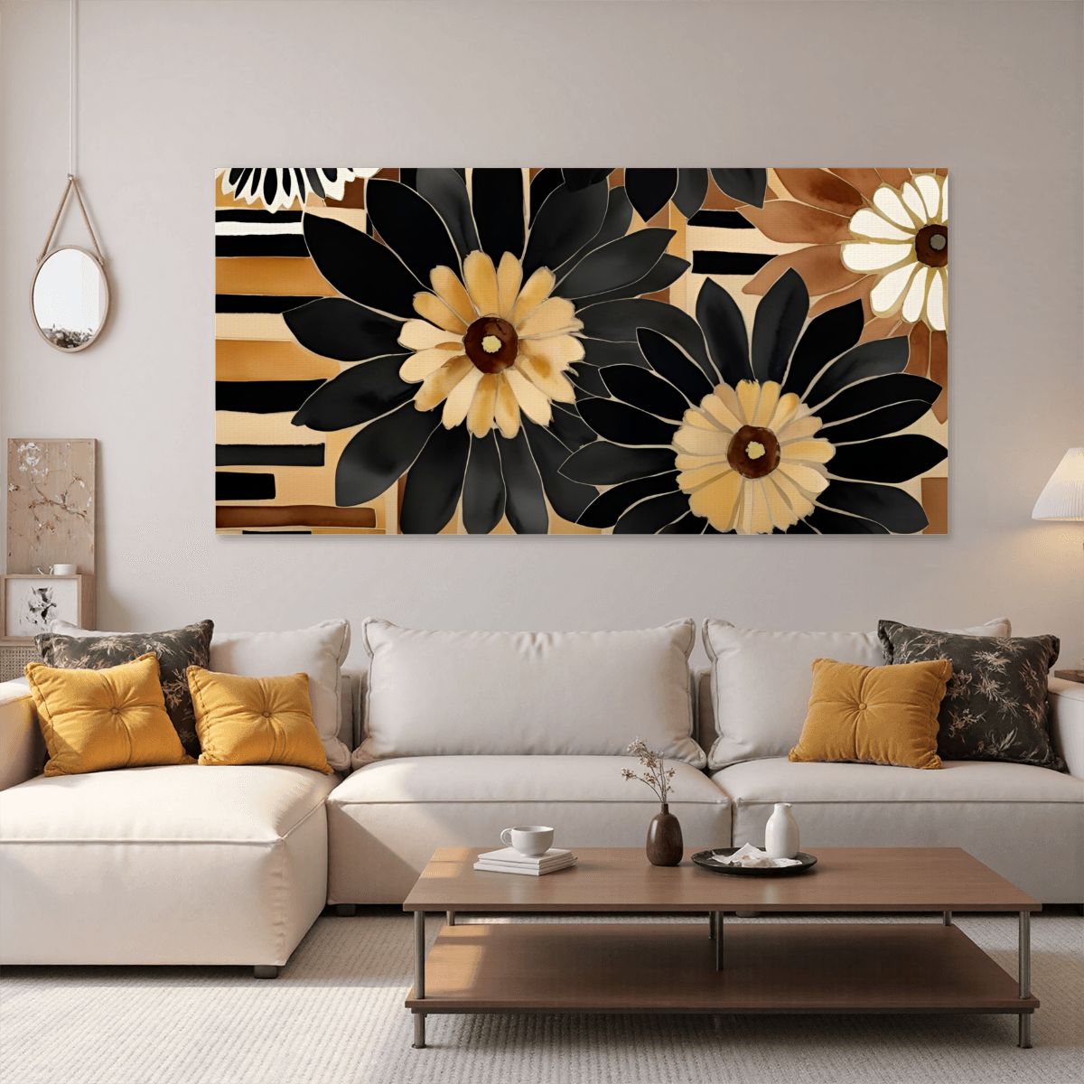 60" x 30" Printed Canvas Fabric Wall Art - No Frame (Made in USA)