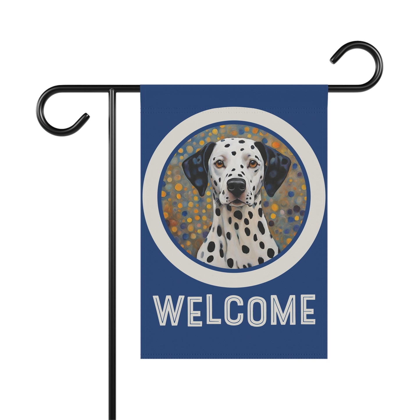 Dalmatian Welcome 2-Sided Garden & House Flag/Banner