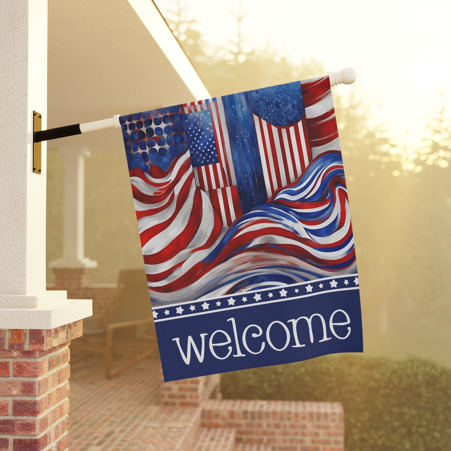 Old Glory Welcome 2-Sided Garden & House Flag/Banner