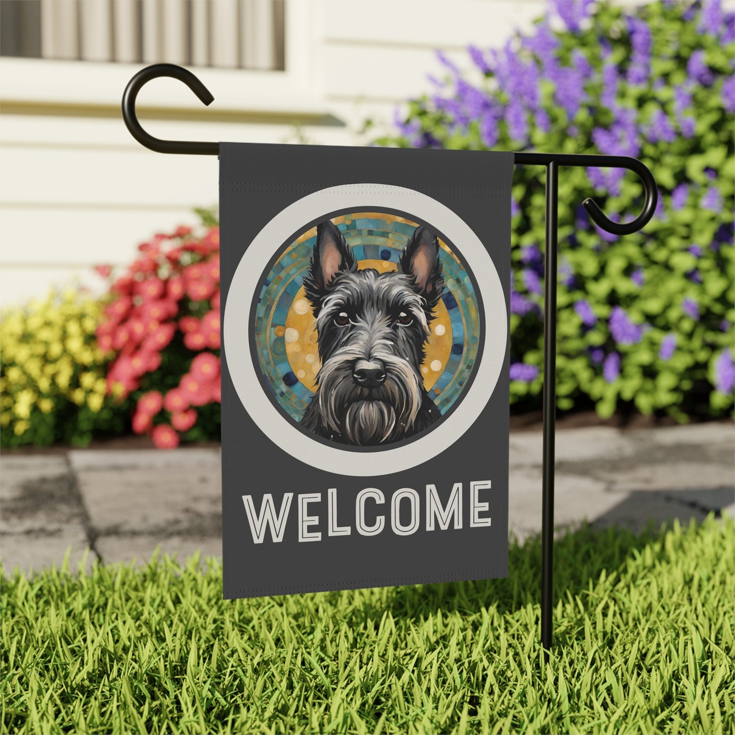 Scottish Terrier Welcome 2-Sided Garden & House Flag/Banner