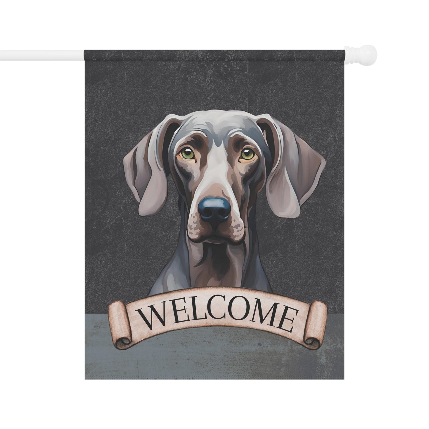 Weimaraner Welcome 2-Sided Garden & House Flag/Banner