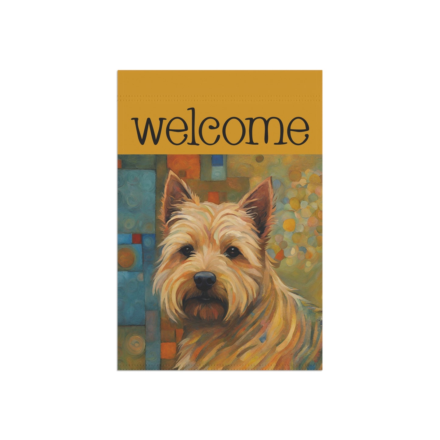 Norwich Terrier Welcome 2-Sided Garden & House Flag/Banner