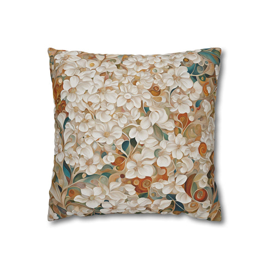 Gretta Floral Square Poly Canvas Pillowcase