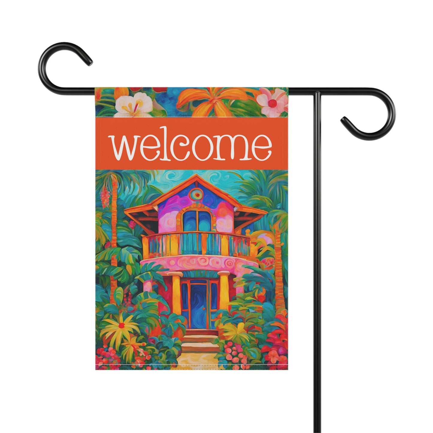 Beach House Welcome 2-Sided Garden & House Flag/Banner