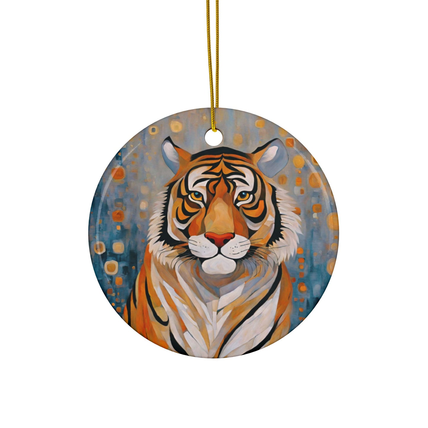 Tiger 3" Ceramic Ornaments, 2-Side Print, (1pc, 10pcs)