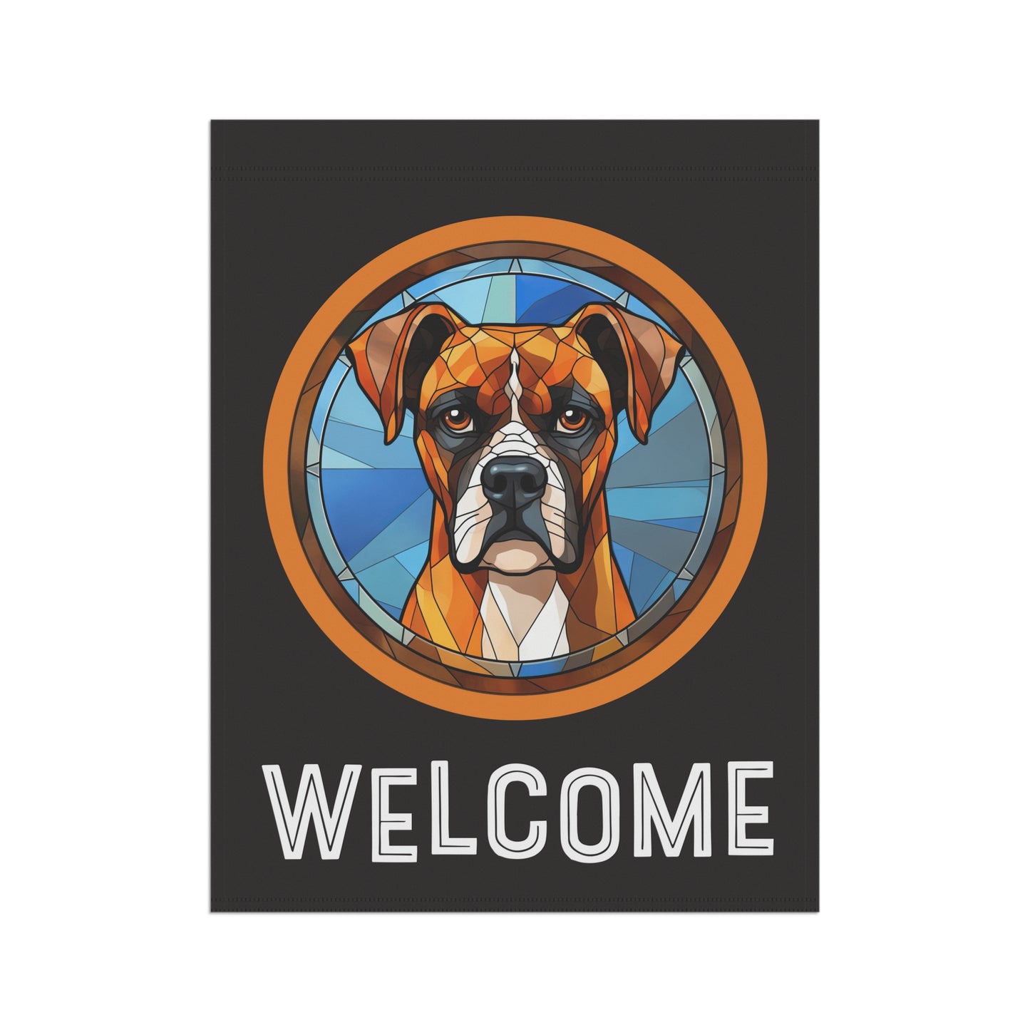 Boxer Welcome 2-Sided Garden & House Flag/Banner