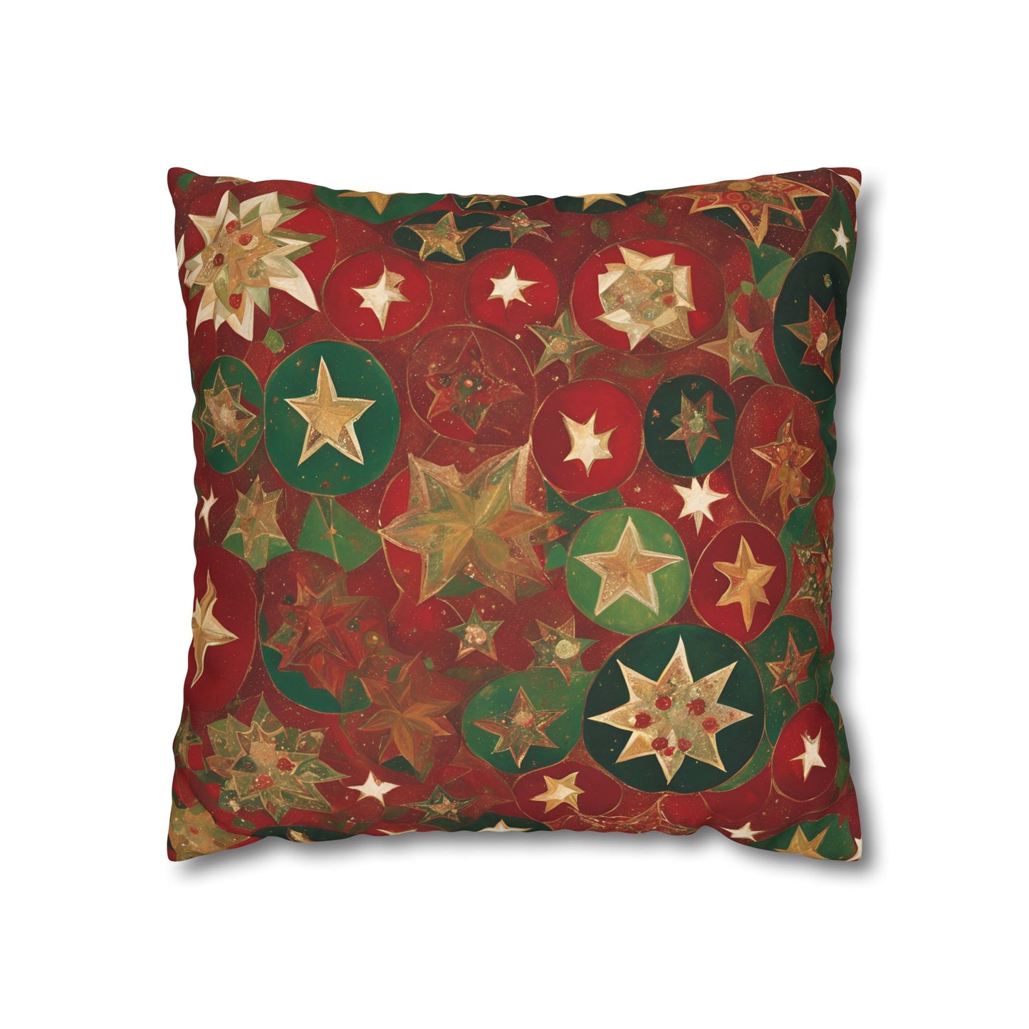 Holidaze Starz Square Poly Canvas Pillowcase