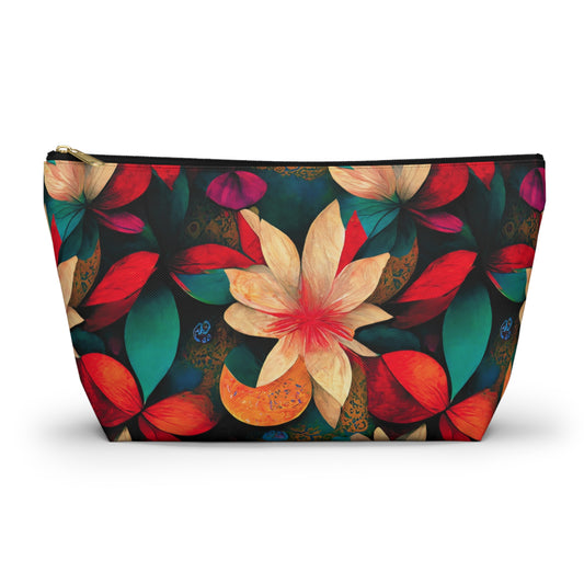 Christmas Flowers Accessory Pouch w T-bottom