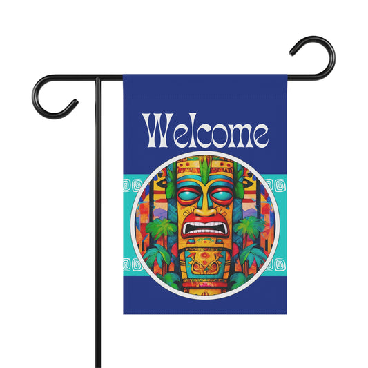 Tiki Steve Welcome 2-Sided Garden & House Flag/Banner