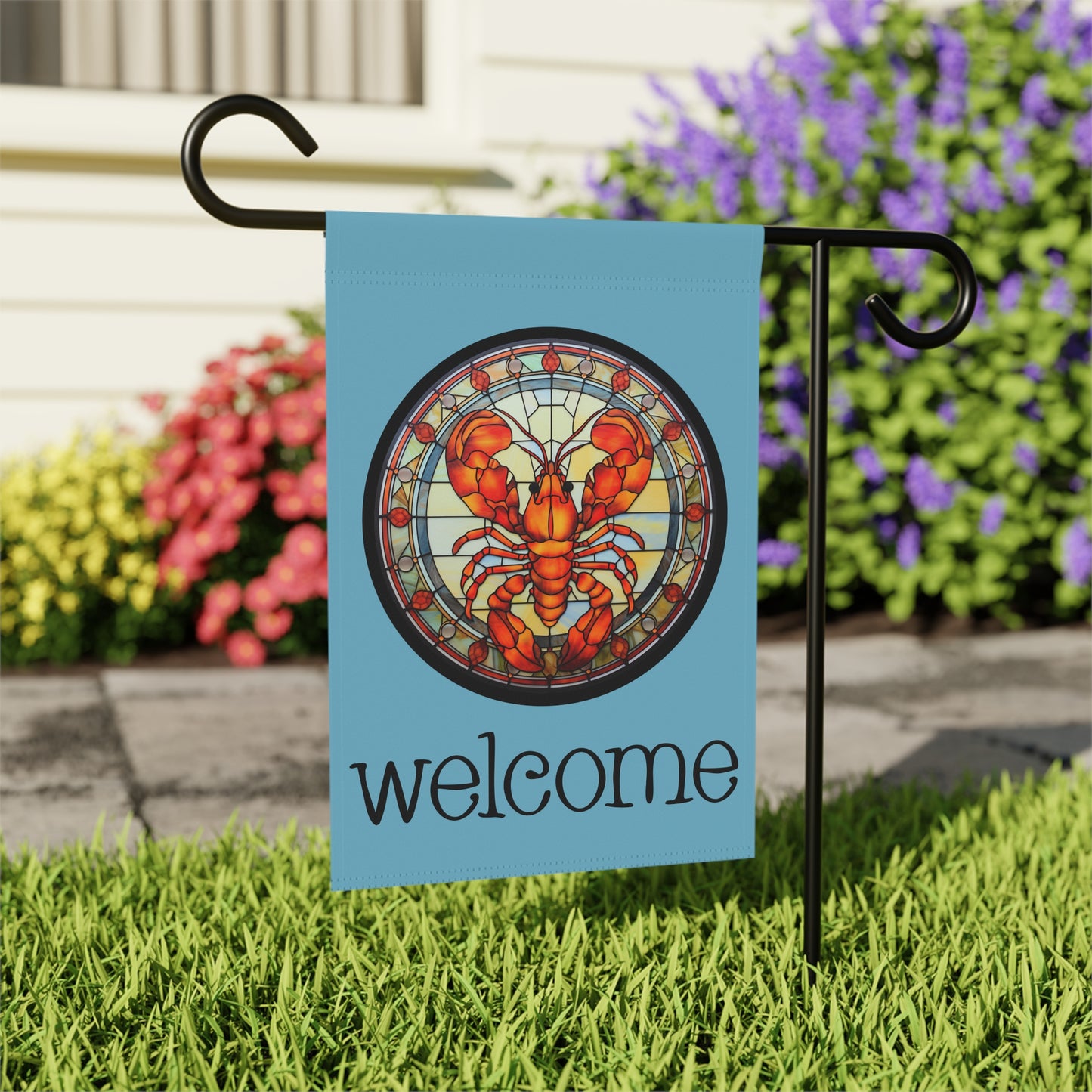 Lobster Welcome 2-Sided Garden & House Flag/Banner