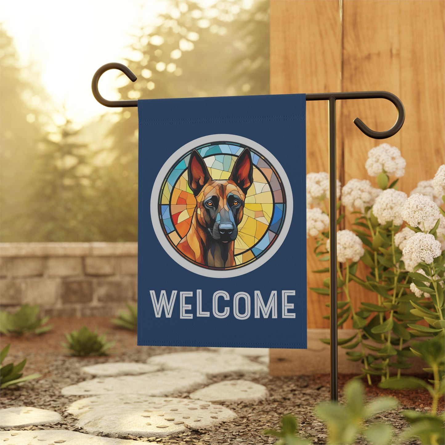 Belgian Malinois Welcome 2-Sided Garden & House Flag/Banner