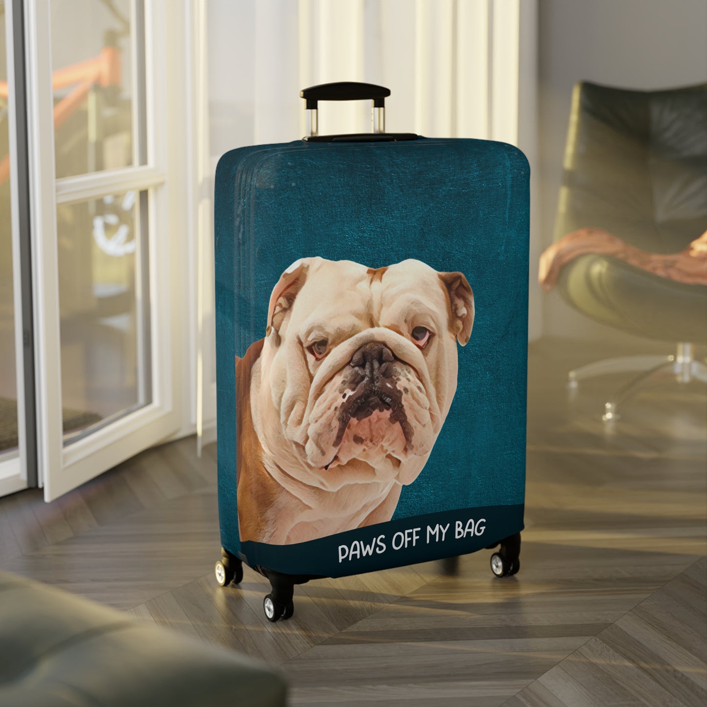 Bulldog Paws Off My Bag Luggage Cover