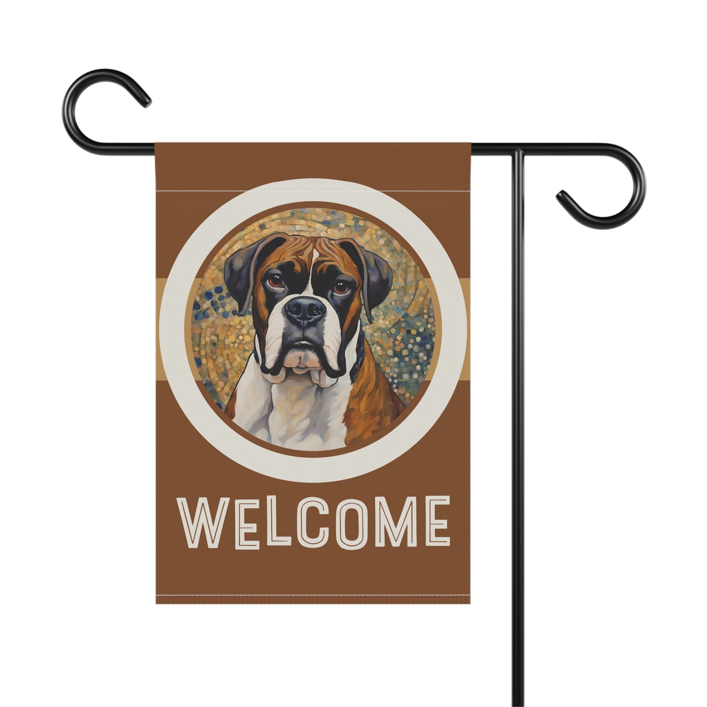 Boxer Welcome 2-Sided Garden & House Flag/Banner