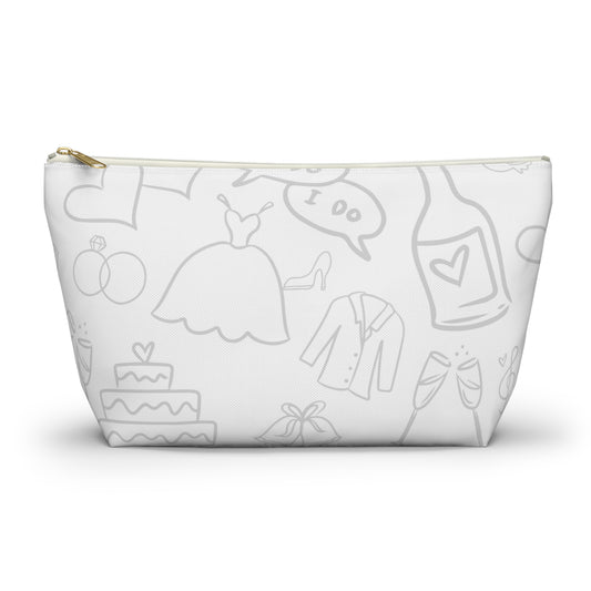 Wedding Scribble Accessory Pouch w T-bottom