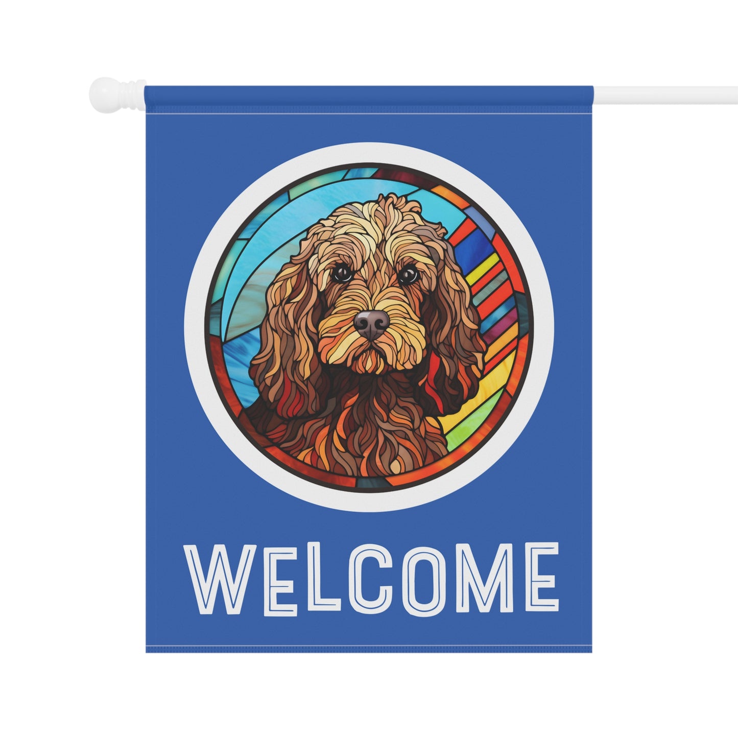 Cockapoo Welcome 2-Sided Garden & House Flag/Banner