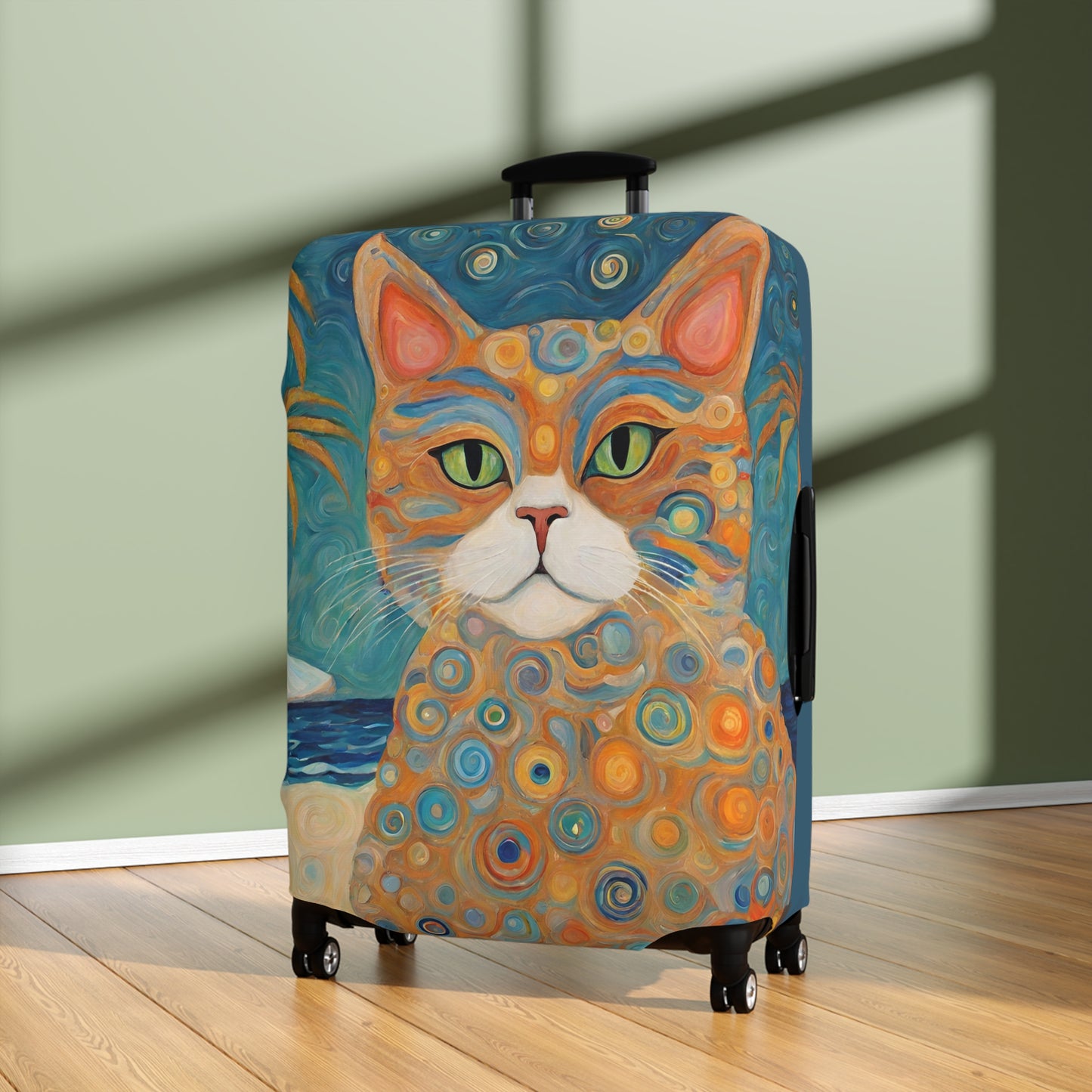 Beach Travel Cat Luggage Cover