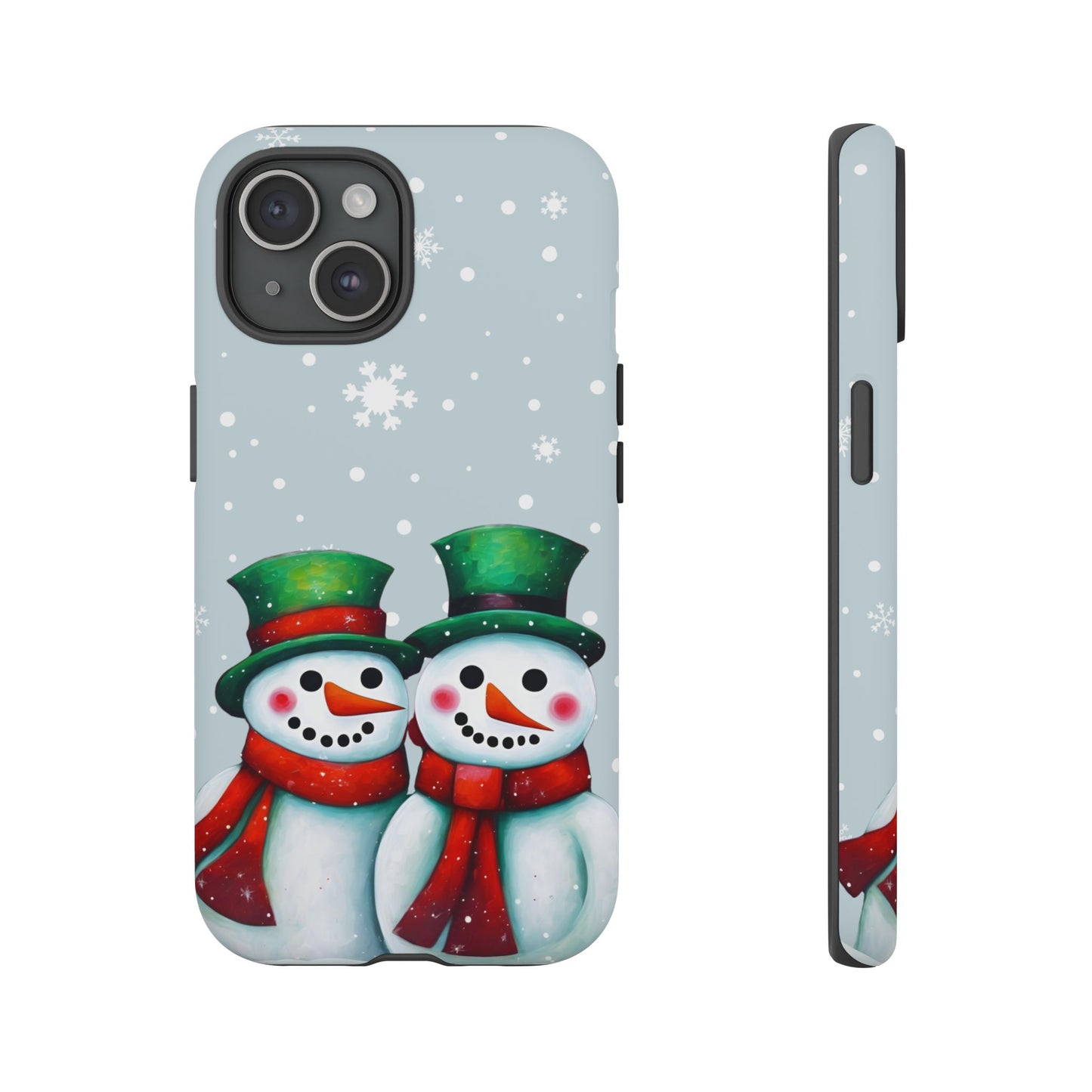 Snowman Couple iPhone Samsung Galaxy Google Pixel Tough Cases