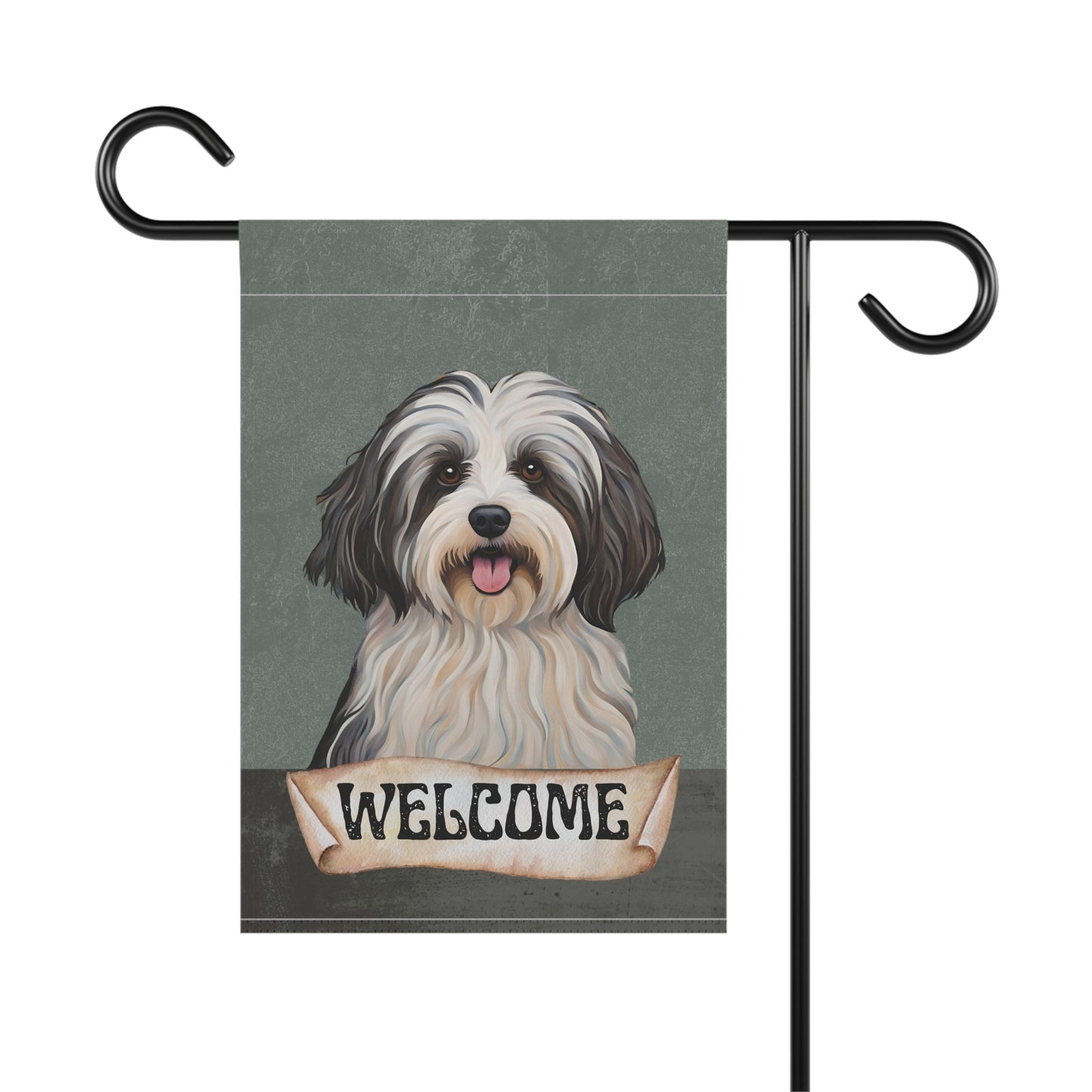 Havanese Welcome 2-Sided Garden & House Flag/Banner