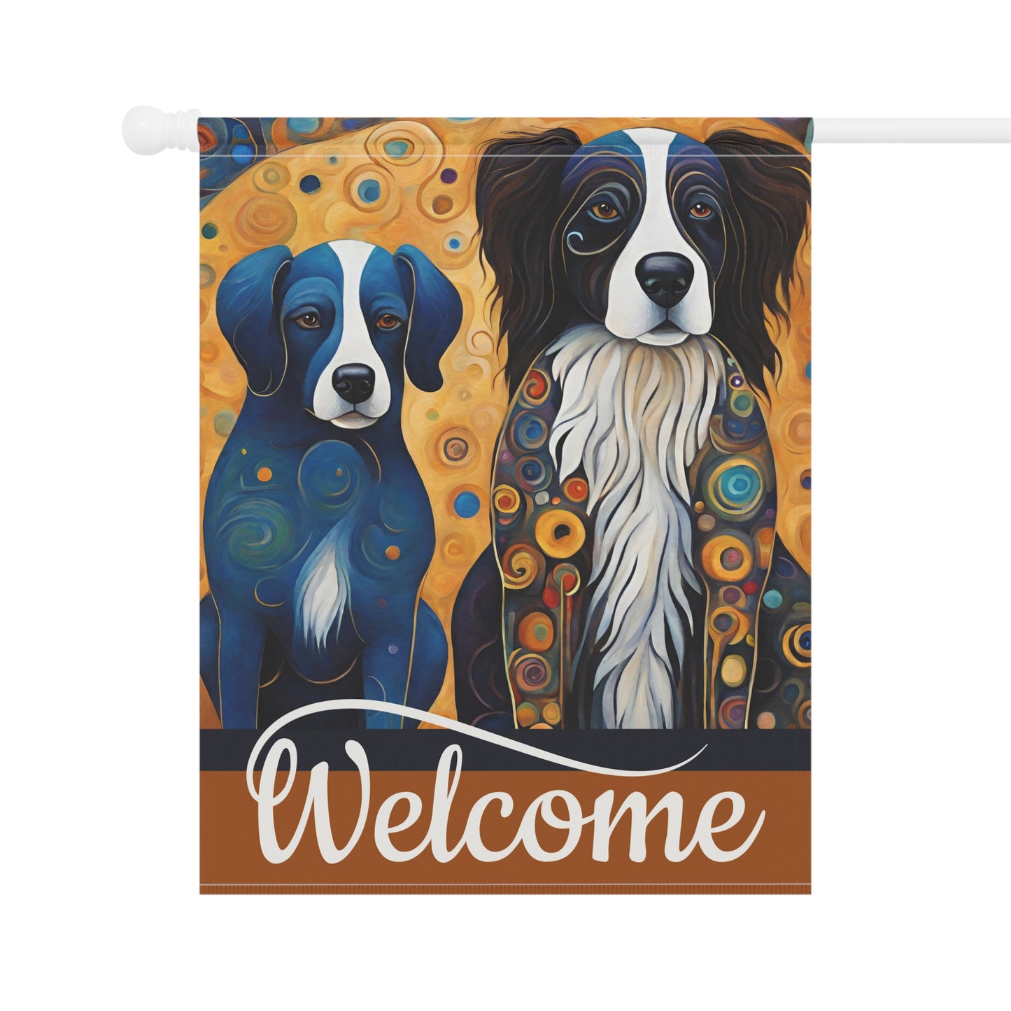 Rusty & Schroeder Welcome 2-Sided Garden & House Flag/Banner