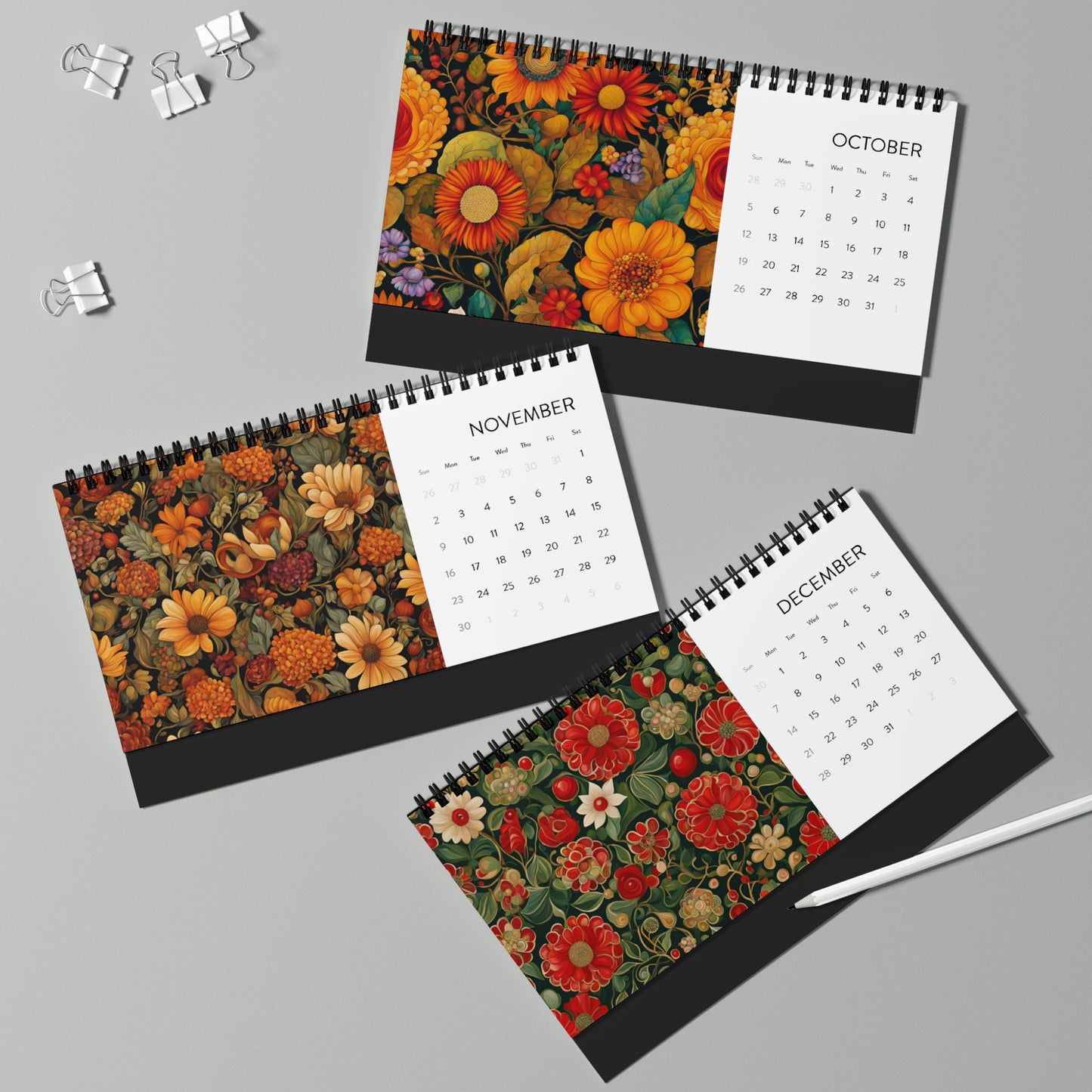 A Year of Flowers 2025 Desktop Calendar