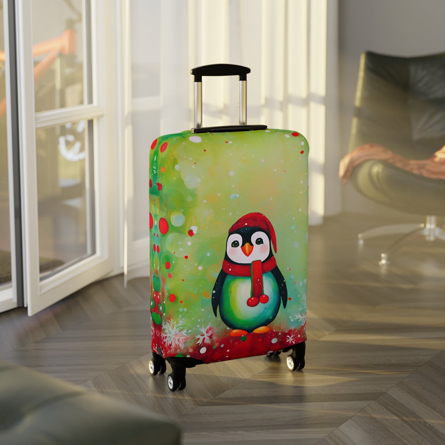 Holiday Penguin Luggage Cover