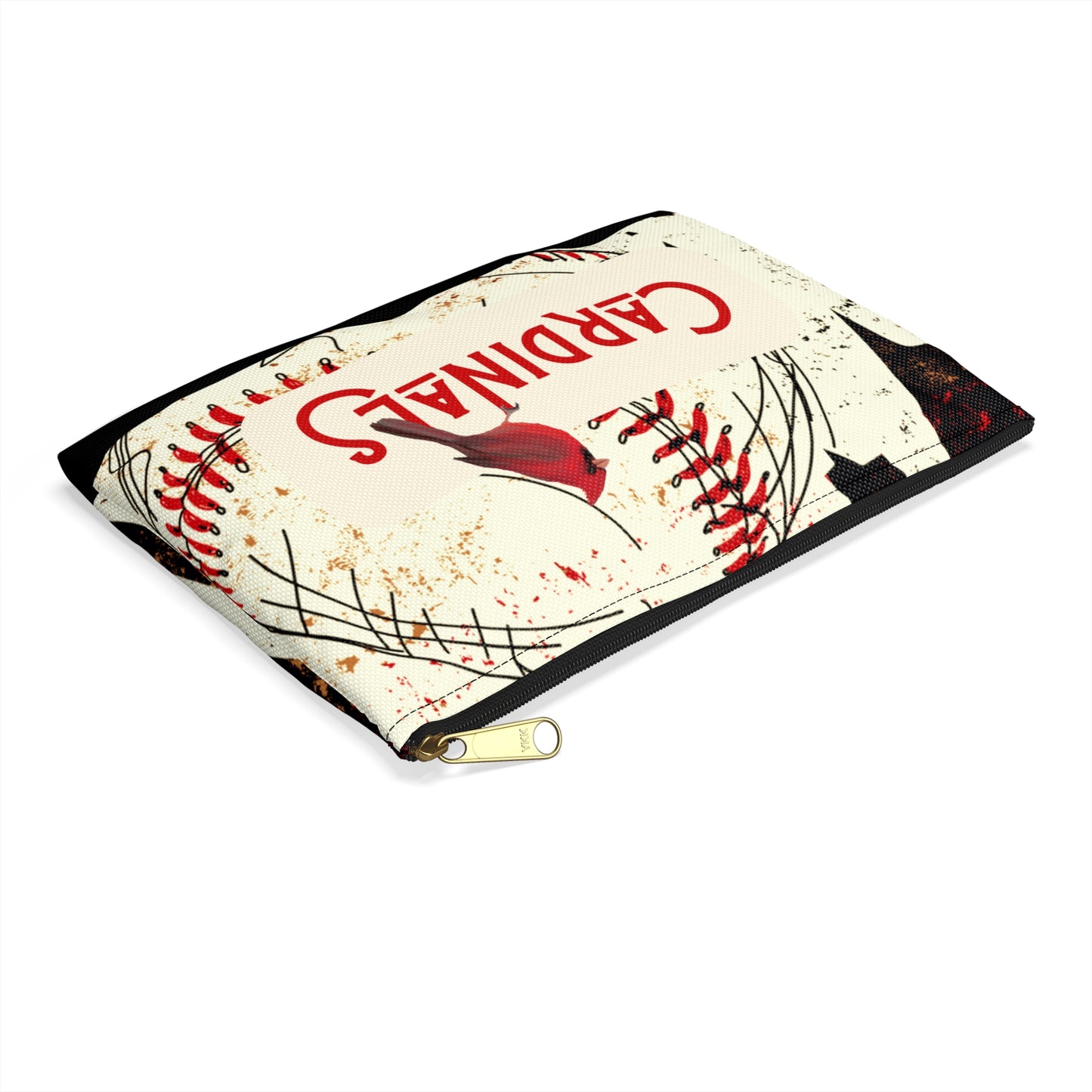 Cardinals Baseball Grunge Accessory Pouch