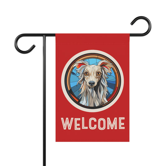 Chinese Crested Welcome 2-Sided Garden & House Flag/Banner