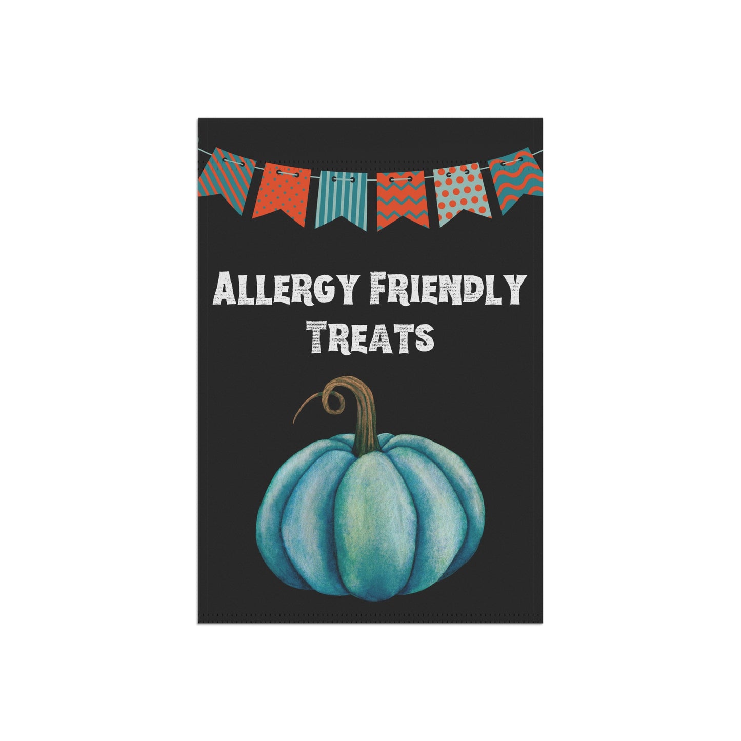 Allergy Friendly Treats Teal Pumpkin Halloween 2-Sided Garden Banner