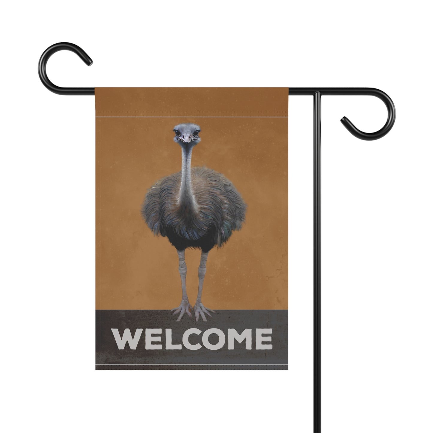 Ostrich Welcome 2-Sided Garden & House Flag/Banner