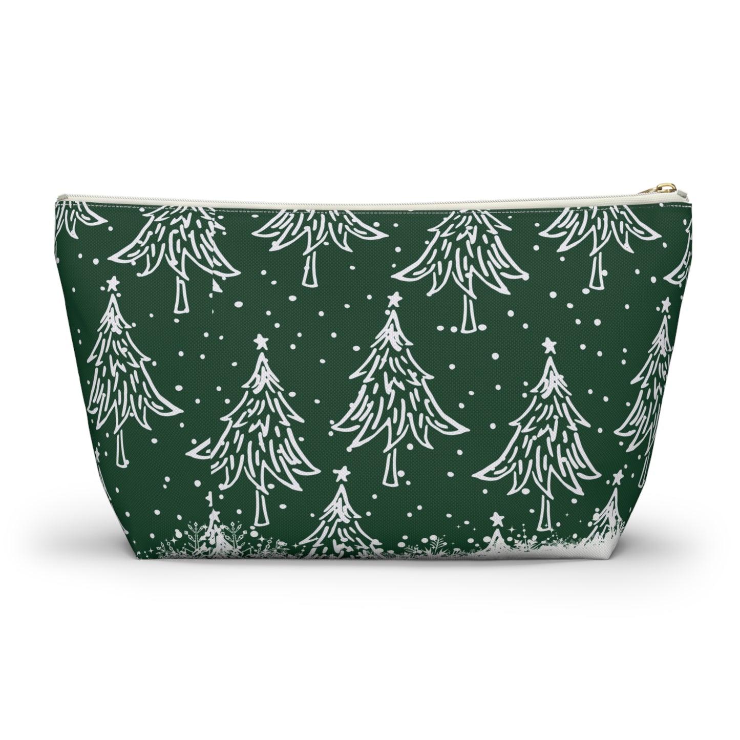 Christmas Trees for All Green Accessory Pouch w T-bottom