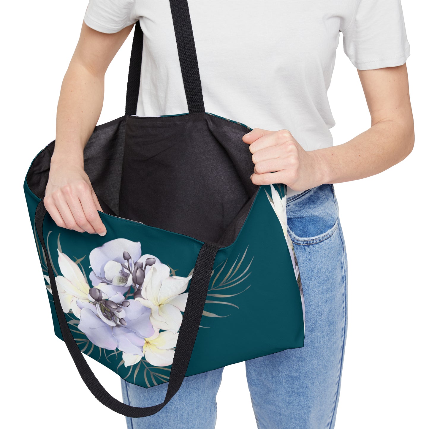 Orchid & Plumeria Weekender Tote Bag