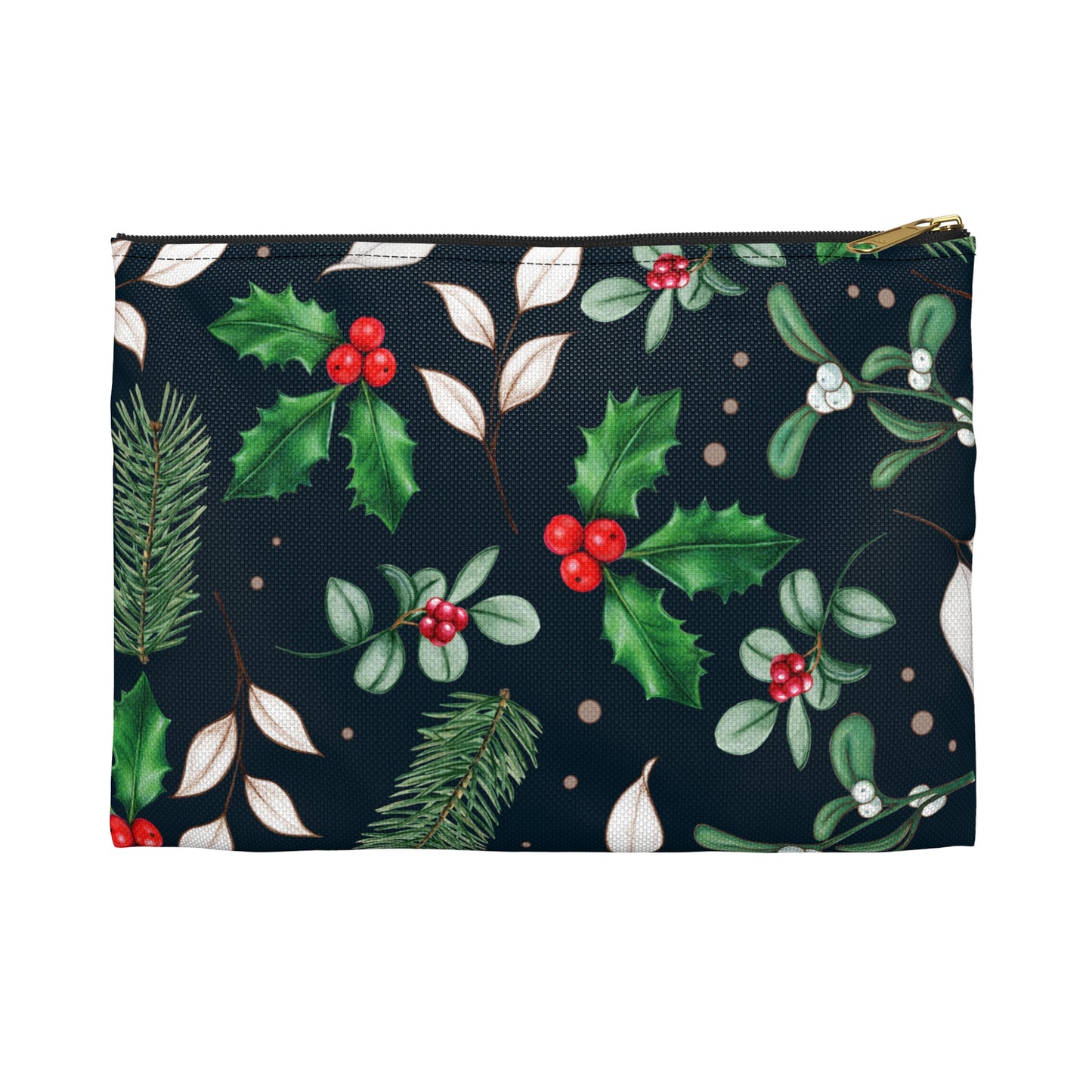 Holly Jolly Christmas Accessory Pouch