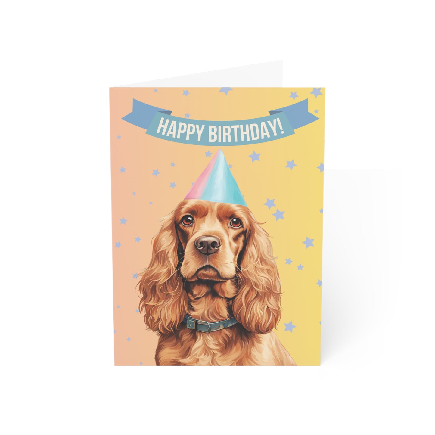 Cocker Spaniel Happy Birthday 5 x 7 Greeting Cards (10 Pack)