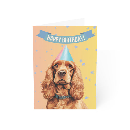 Cocker Spaniel Happy Birthday 5 x 7 Greeting Cards (10 Pack)