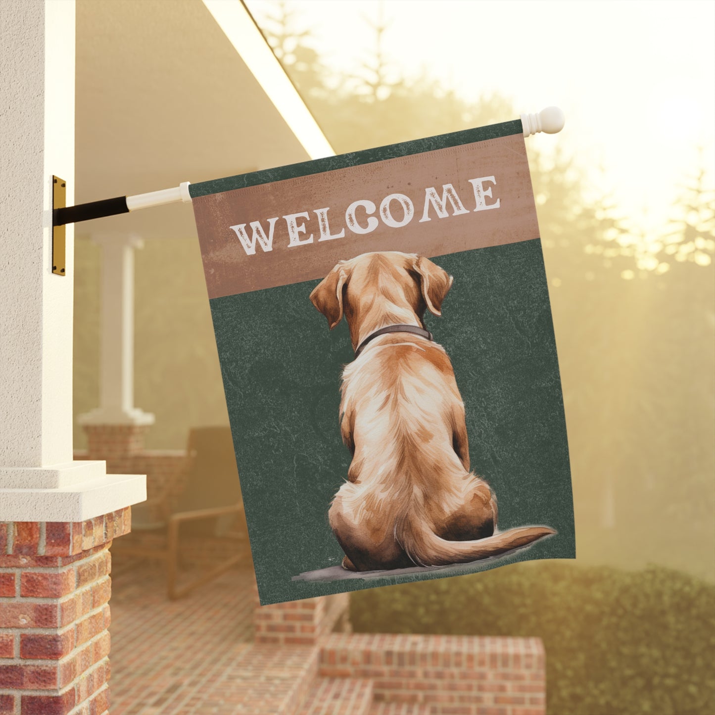 Labrador Welcome 2-Sided Garden & House Flag/Banner