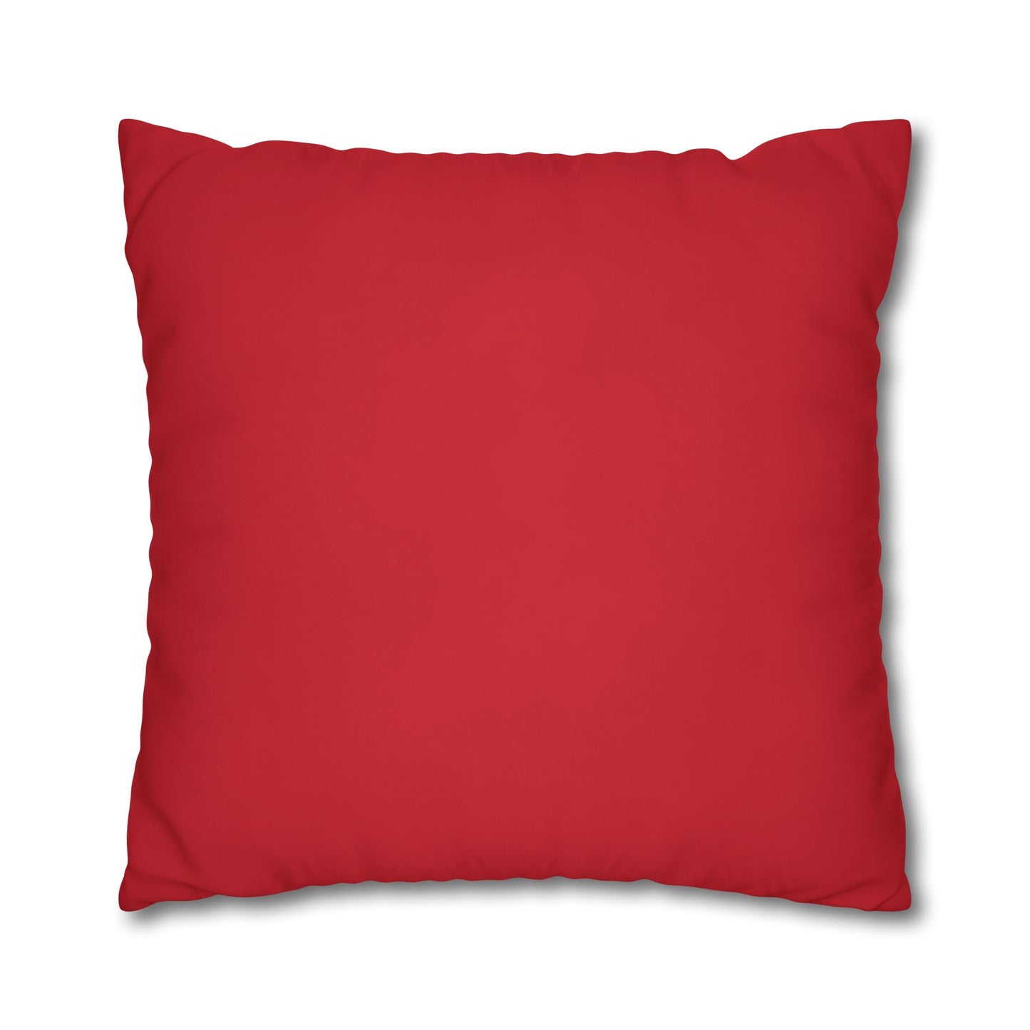 Poinsettias Swirl Holiday Square Poly Canvas Pillowcase