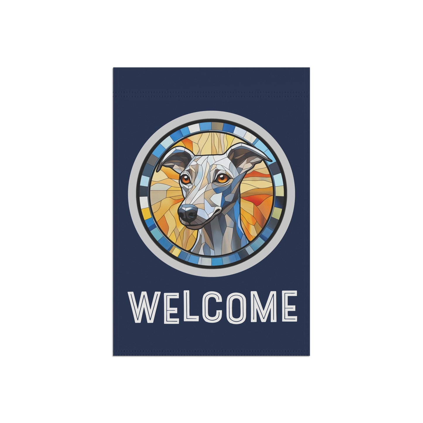 Whippet Welcome 2-Sided Garden & House Flag/Banner