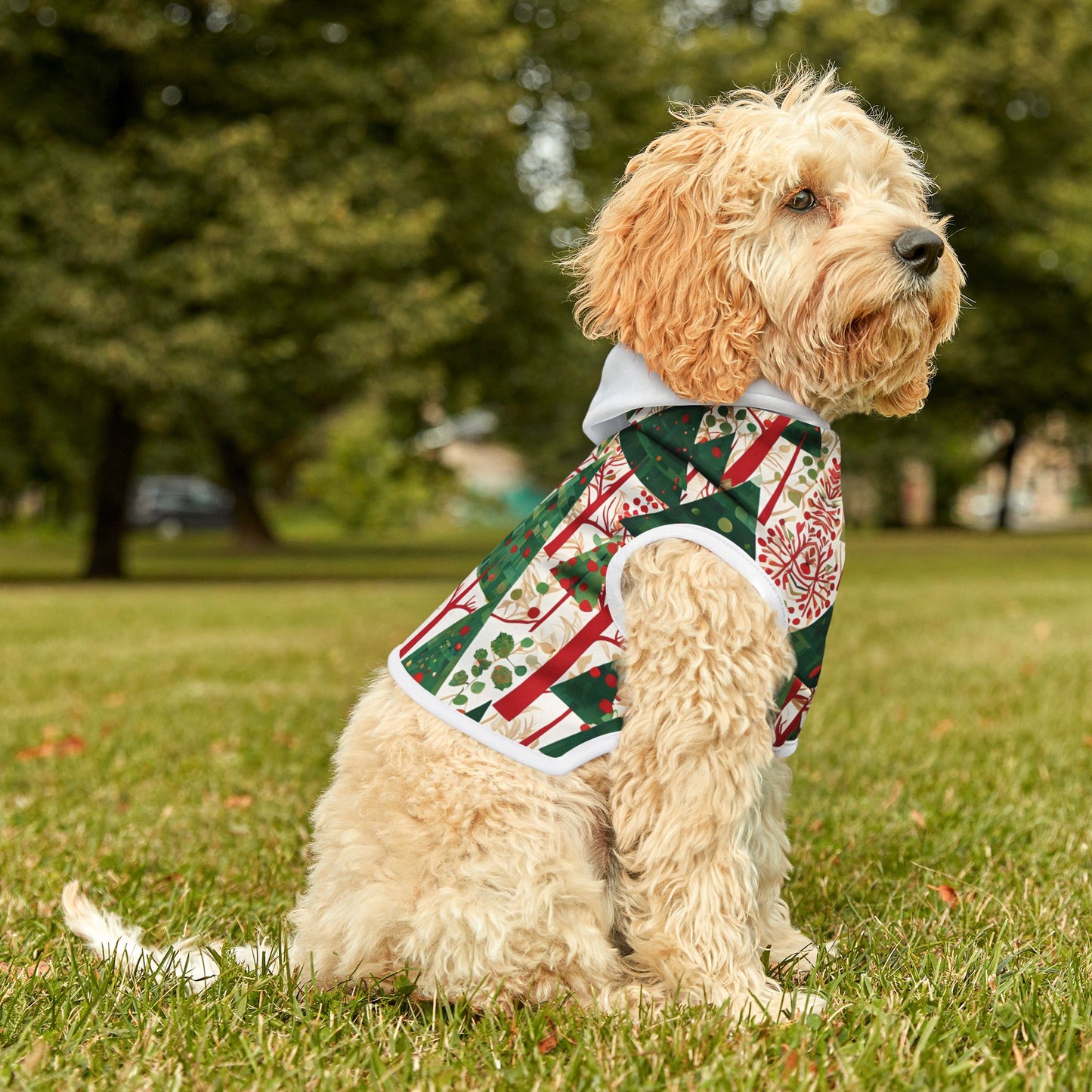 Modern Christmas Trees Pet Hoodie