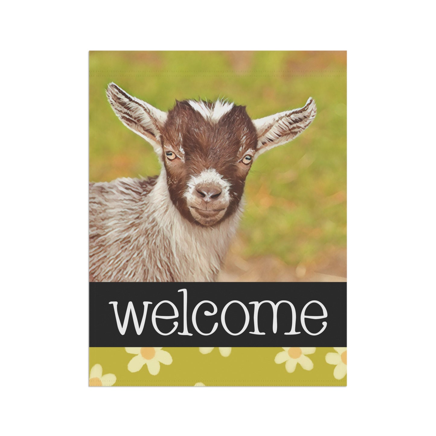 Kid Goat Welcome 2-Sided Garden & House Flag/Banner