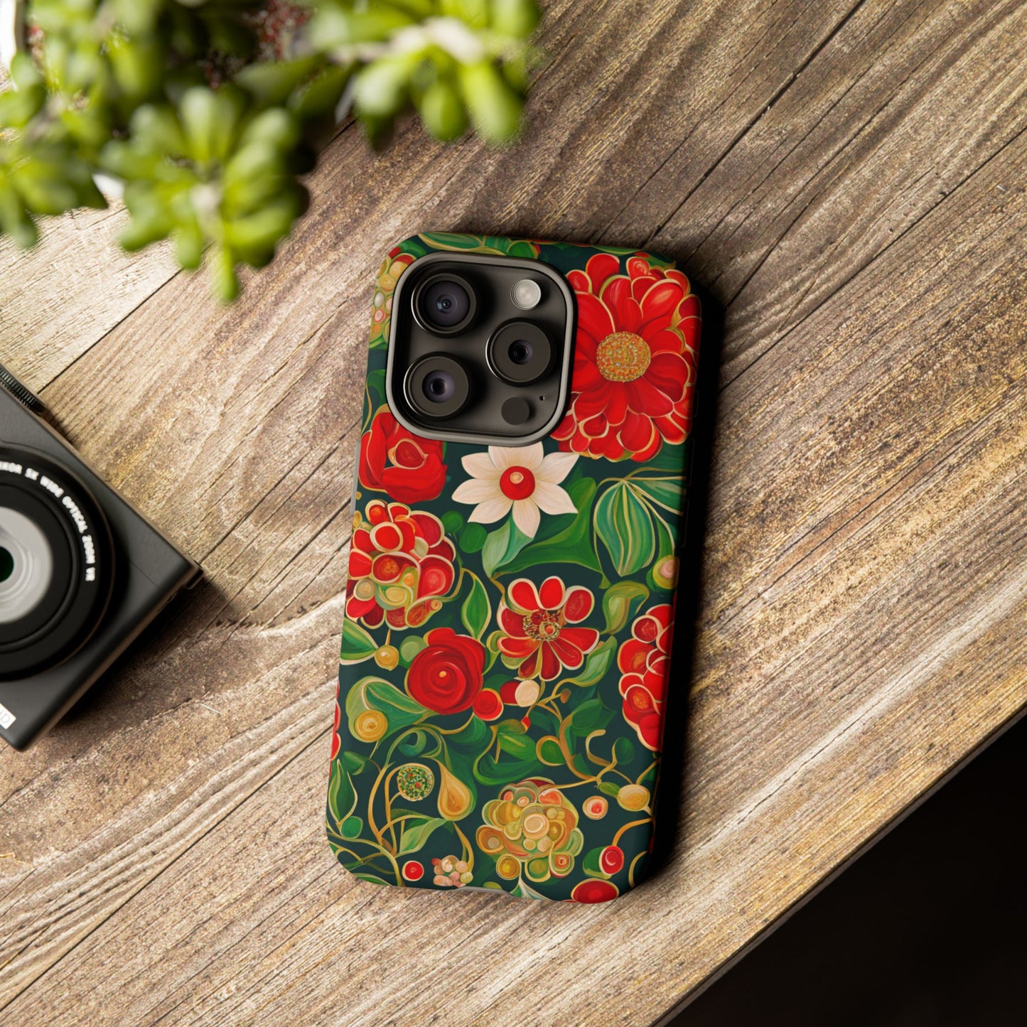 December Flowers iPhone Samsung Galaxy Google Pixel Tough Cases