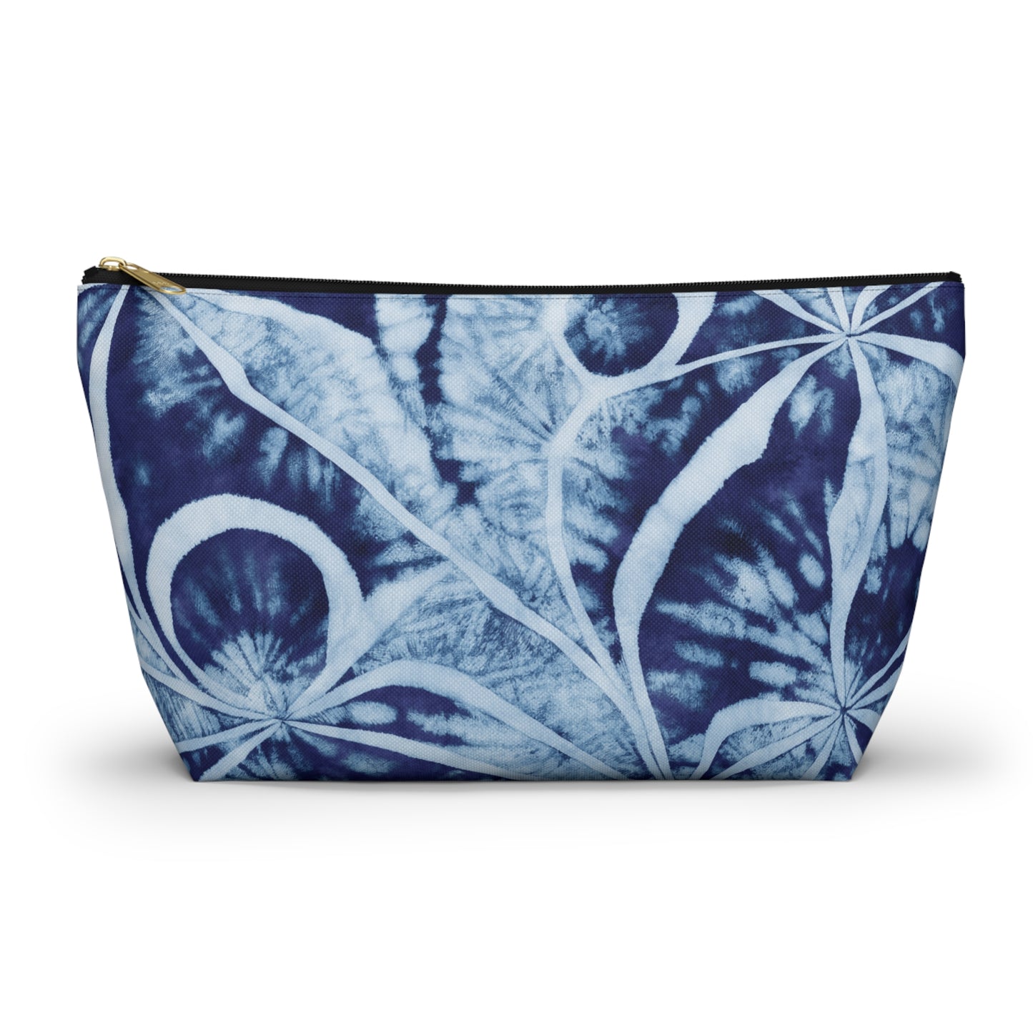 Shibori Indigo Accessory Pouch w T-bottom