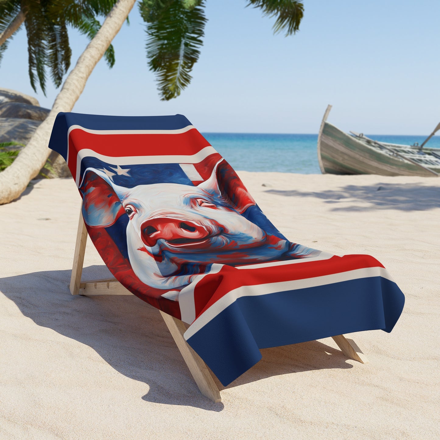All American Pig Beach Towel