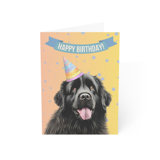 Newfoundland Happy Birthday 5 x 7 Greeting Cards (10 Pack)